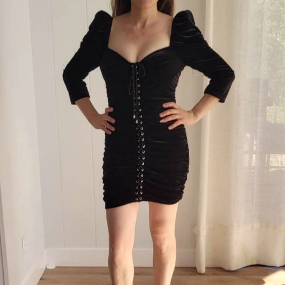 Oh Polly mini cocktail dress black size 8